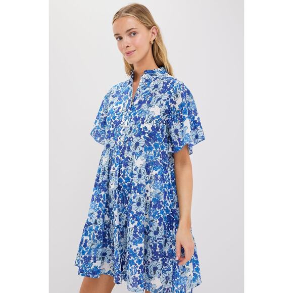 RO'S GARDEN Exclusive Blue Nerano Vibeka Short Dress Size M NWT - Picture 7 of 8